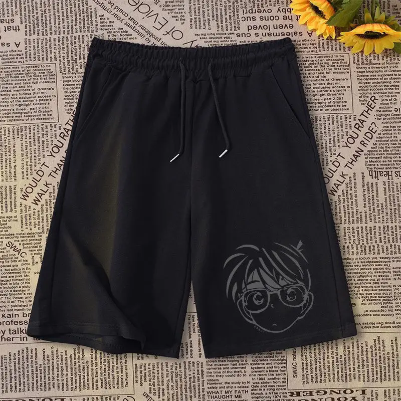 

Detective Conan Animation Co branded Shorts Summer Men's and Women's Comfortable anime Kudo Shinichi Five point Casual Pants