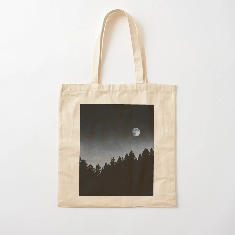 

Under Moonlight // Ghost Wood Vibes In A Dark Forest With Cascadia Trees In Magic Night Sky Tote Bag