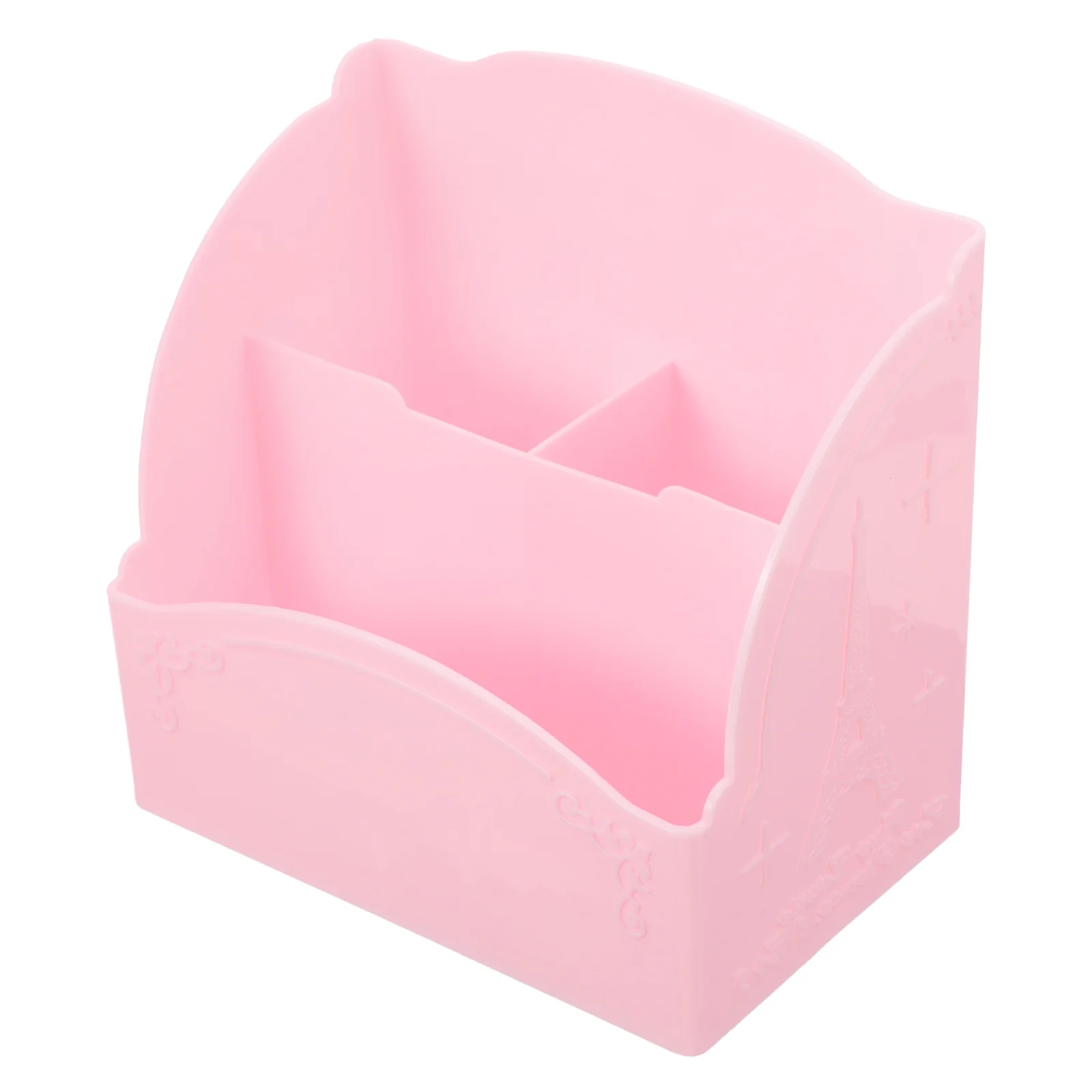 Nail Pen Holder Supplies Storage Box (Pink) Compartment Plastic Japanese Material Pencil Organizer Desk for Table