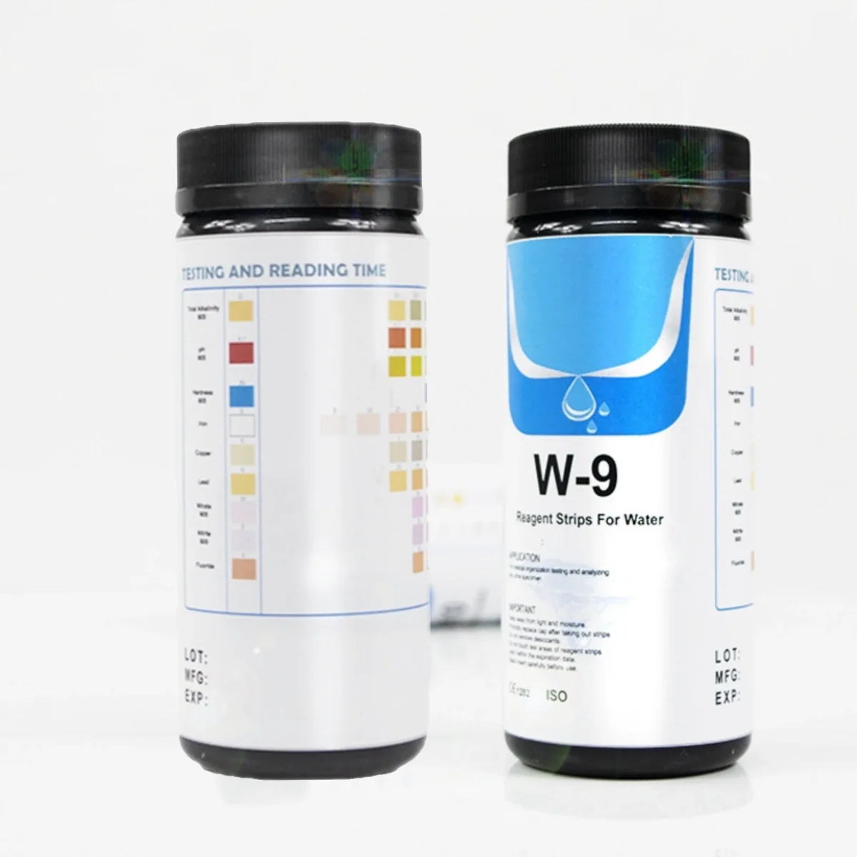 Rapid Water Test Strip W-9  Testing Water Quality with 9 Parameters Chlorine, Bromine, pH, Hardness