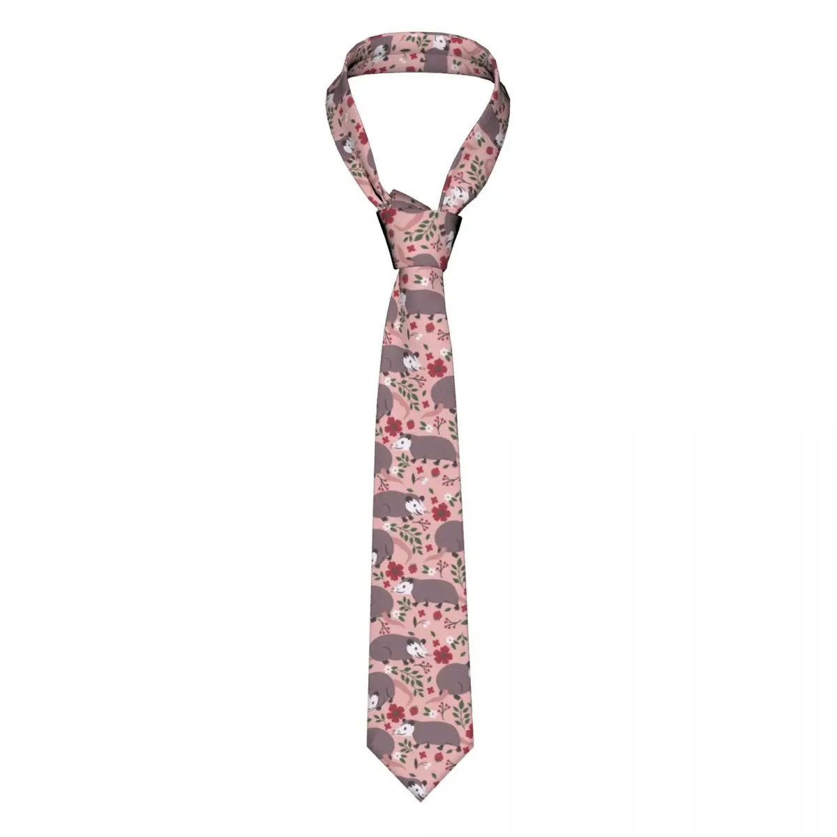 Cute Opossum Flowers Berries Tie Necktie Tie Clothing Accessories