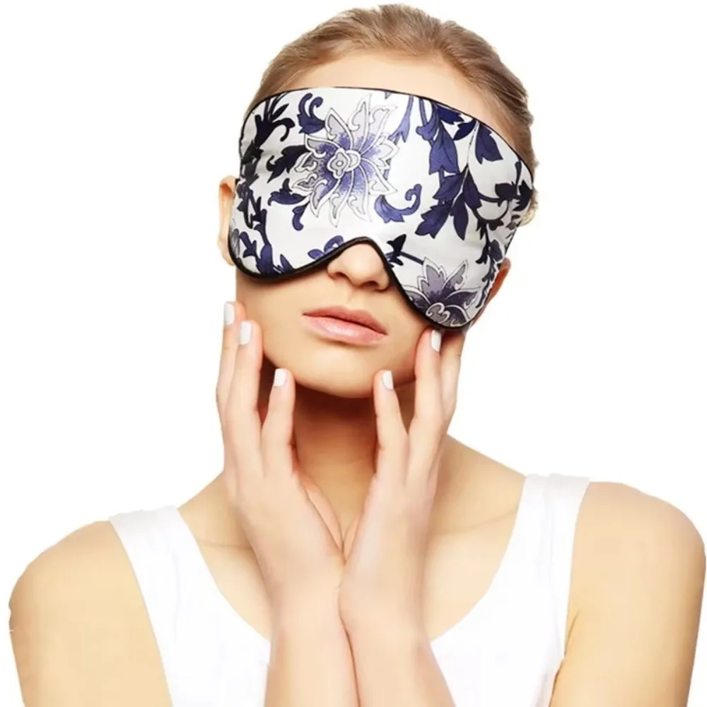 Mulberry Silk Sleep Aid Mask 100% Natural Mulberry Soft eyeshade Smooth Sleeping Aid Eyeshade Eye Cover Patch Comfort Blindfold
