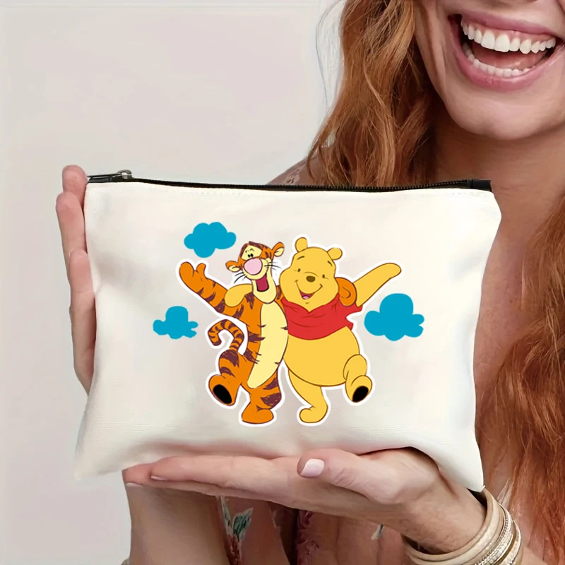 Disney Winnie The Pooh The Nightmare Before Christmas Jack Sally New Women Cosmetic Bag Toiletry Makeup Female Bags Girl Gift