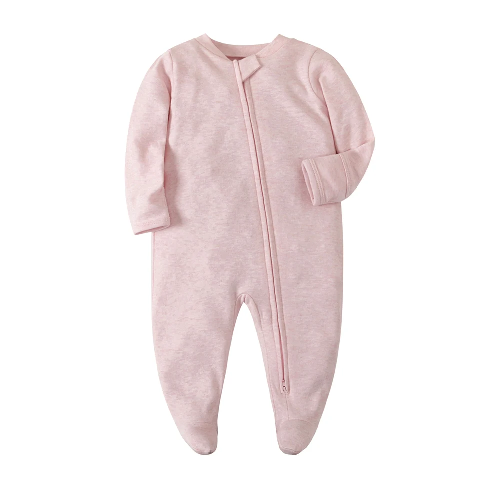 Pyjama zippé pour nouveau-né, vêtements pour bébés filles et garçons, combinaison une pièce solide, coton noir, vêtements pour nouveau-nés,