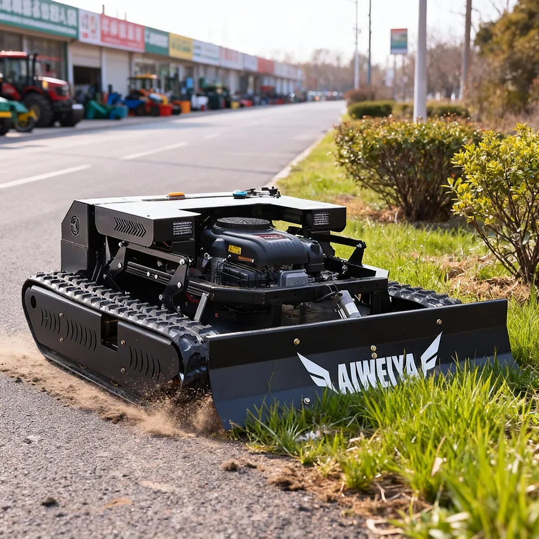 

Customized Intelligent Remote Controlled Lawn Mower 900mm Cutting Width In Stock New Design Low Price Weeding Robot