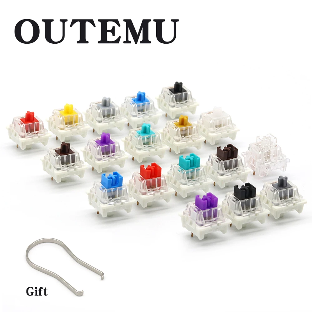 

Outemu Switch for Mechanical Keyboard Black Red White Blue 3Pin Dustproof Clicky Linear Tactile Silent Switch Gaming MX Switches
