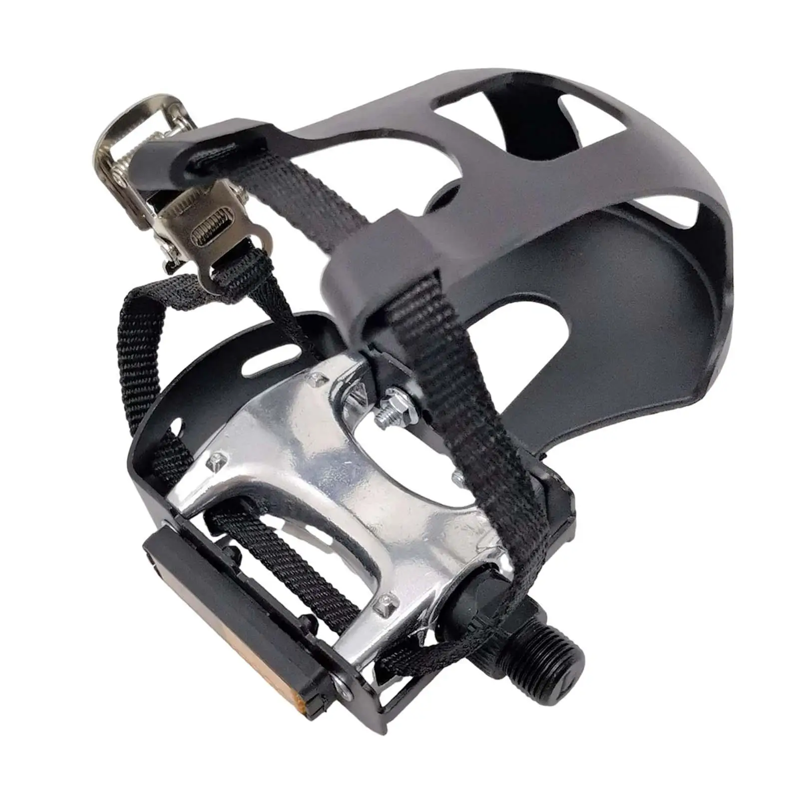 Bike Pedals with Toe Clips and Straps Bicycle Pedals for Indoor Riding Parts