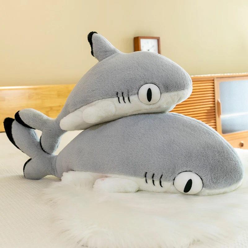 130cm Cute Soft Shark Cat Plush Toys Office Nap Stuffed Animal Pillow Home Comfort Cushion Christmas Gift Doll for Kids Girl