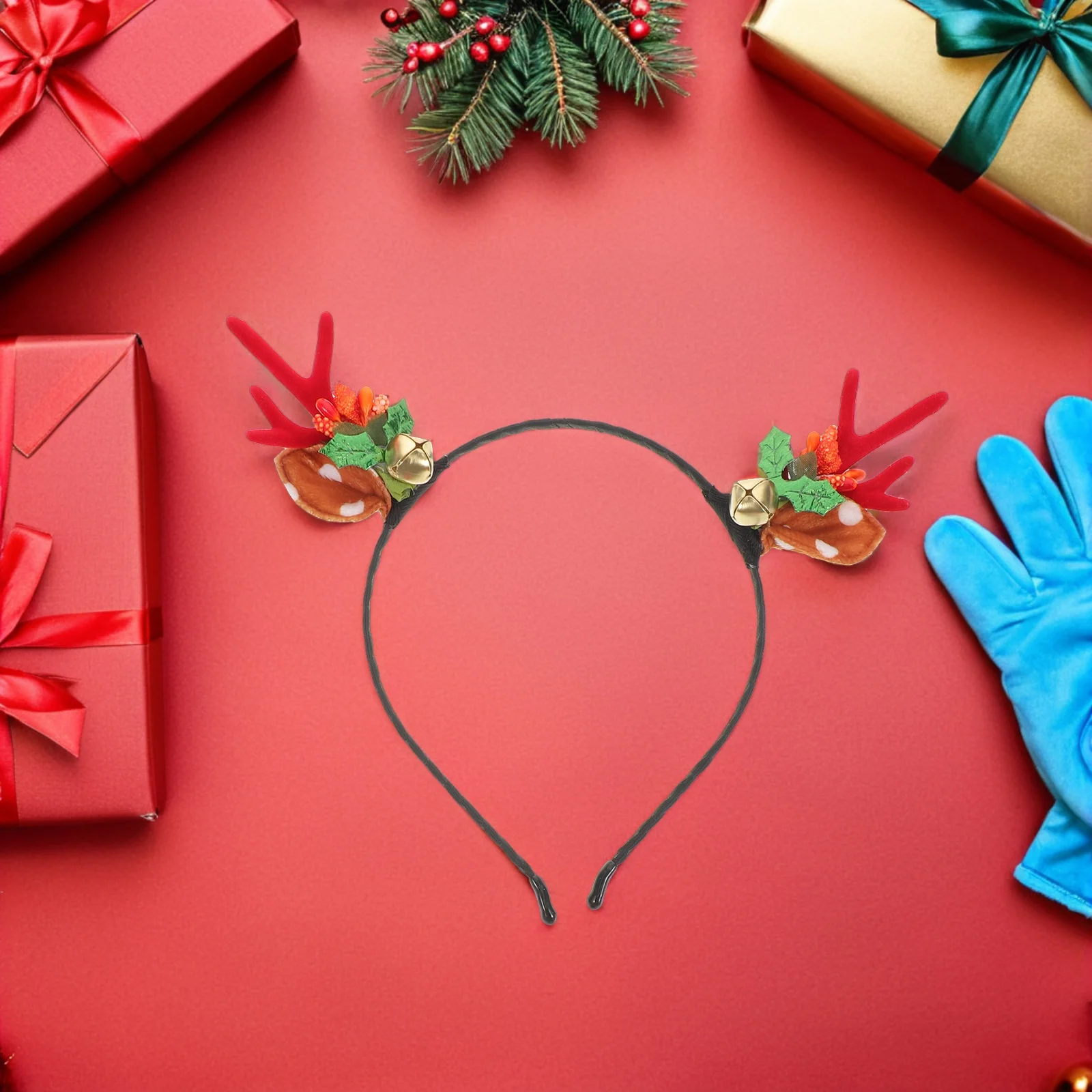 

1Set Cute Deer Antlers Headband Reindeer Hair Accessory Christmas Crown Headpiece Holiday Party Decoration Antler Headpiece