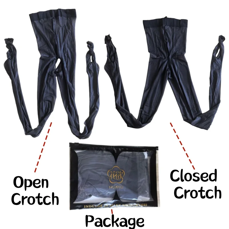 Gotische schwarze Strumpfhose mit geteilten Zehen, Aurora glänzende, fußlose Strumpfhose für Damen, Street Style, ultradünne, durchsichtige Beinbekleidung – Detail 11