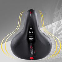 PU Leather Road Bike Saddle Universal Hollow Bicycles Seat Cushion Shock-absorbing Tail Reflective Strip Part Riding Accessories