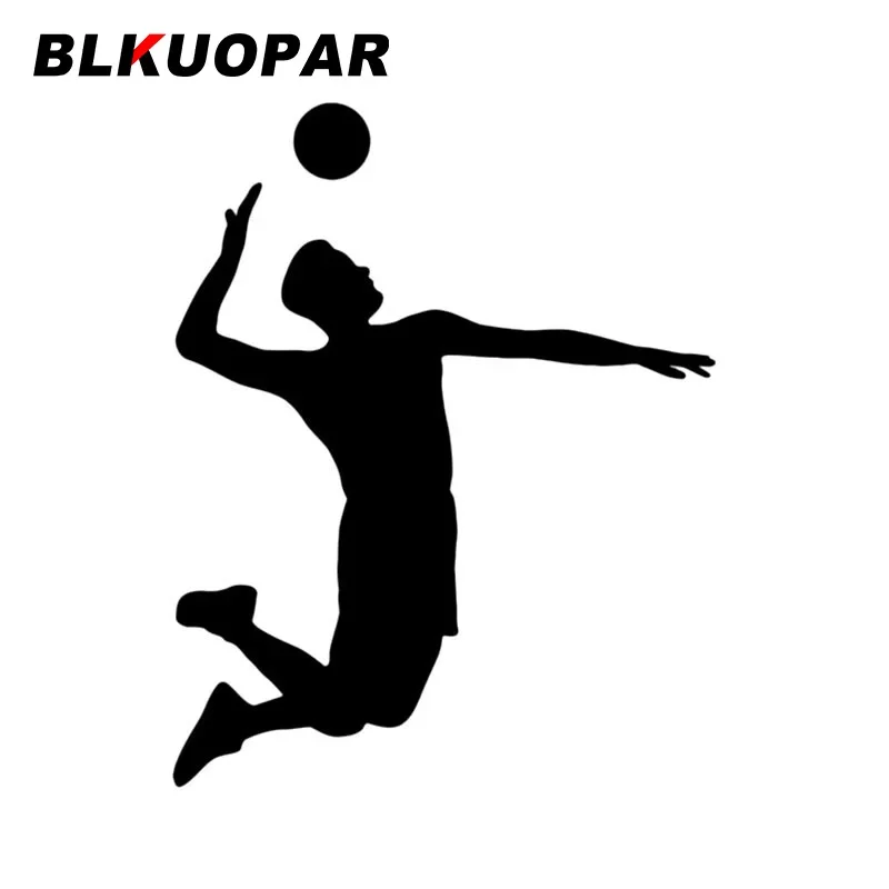 BLKUOPAR Interesting Volleyball Sport Player Car Stickers Car Door Protector Decal Die-cut Vinyl Refrigerator Creative Styling