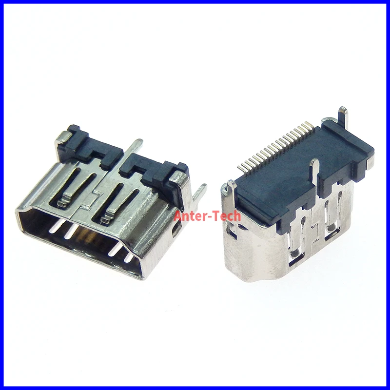 5PCS HDMI FEMale Jack/plug connector 19PIN 19P Vertical SMT SMD 180 Degree hd 19 PIN