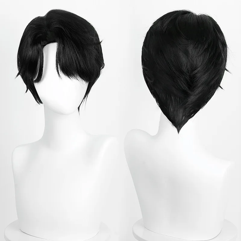 

Synthetic Short Black Cosplay Wig KP-O Team Inspired Style for Anime Jinu-Style Halloween Party Costume