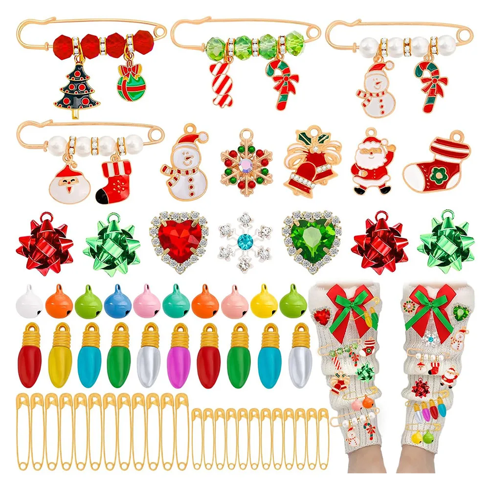 

60Pcs Christmas Charms Gifts for Socks Shoe Sneakers Sock Charms,for Hats Clothes Socks Sneakers,shoe charm,shoe accessories