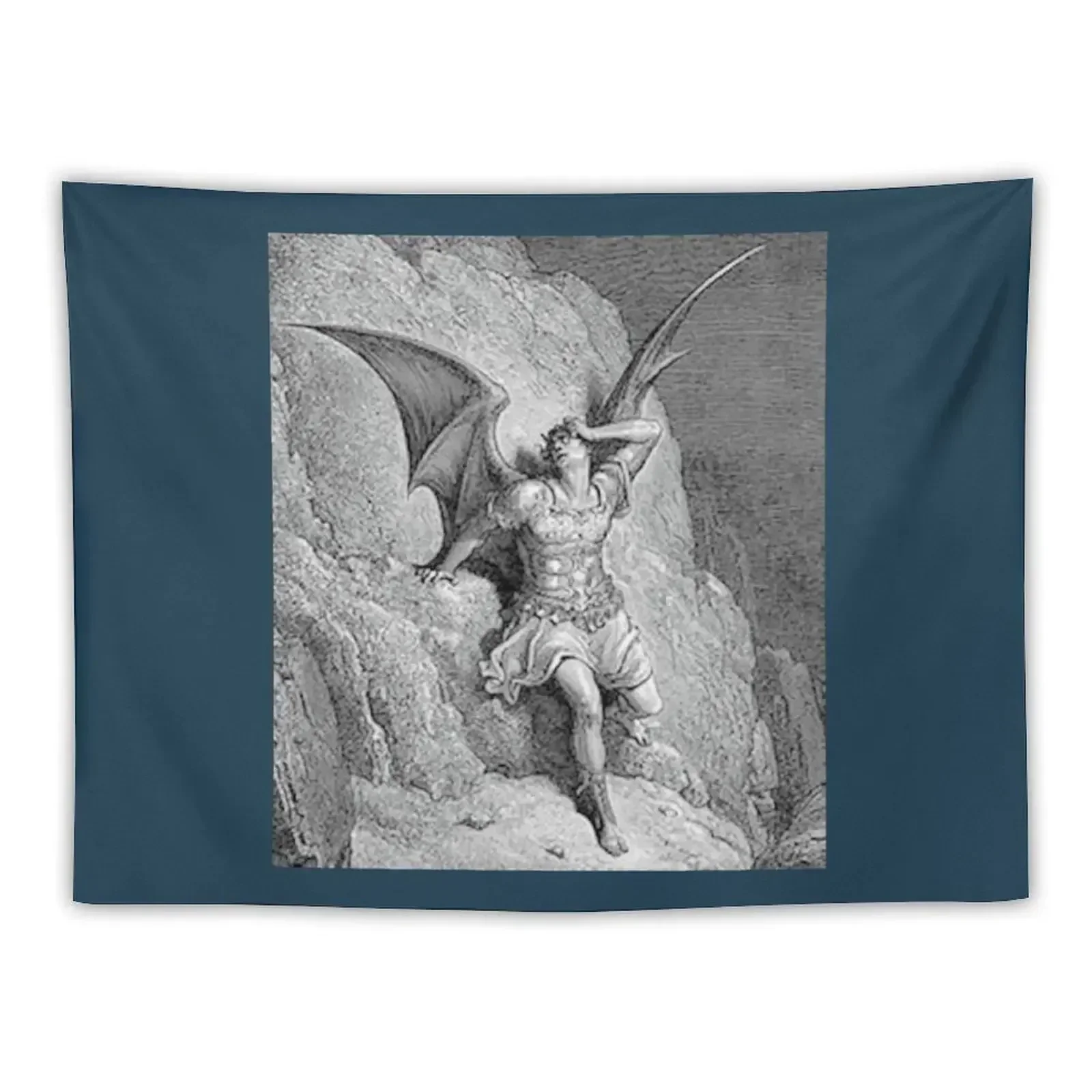 

Gustave DoreParadise Lost Satan Profile Tapestry Art Mural Room Design Wall Deco Bedrooms Decor Tapestry