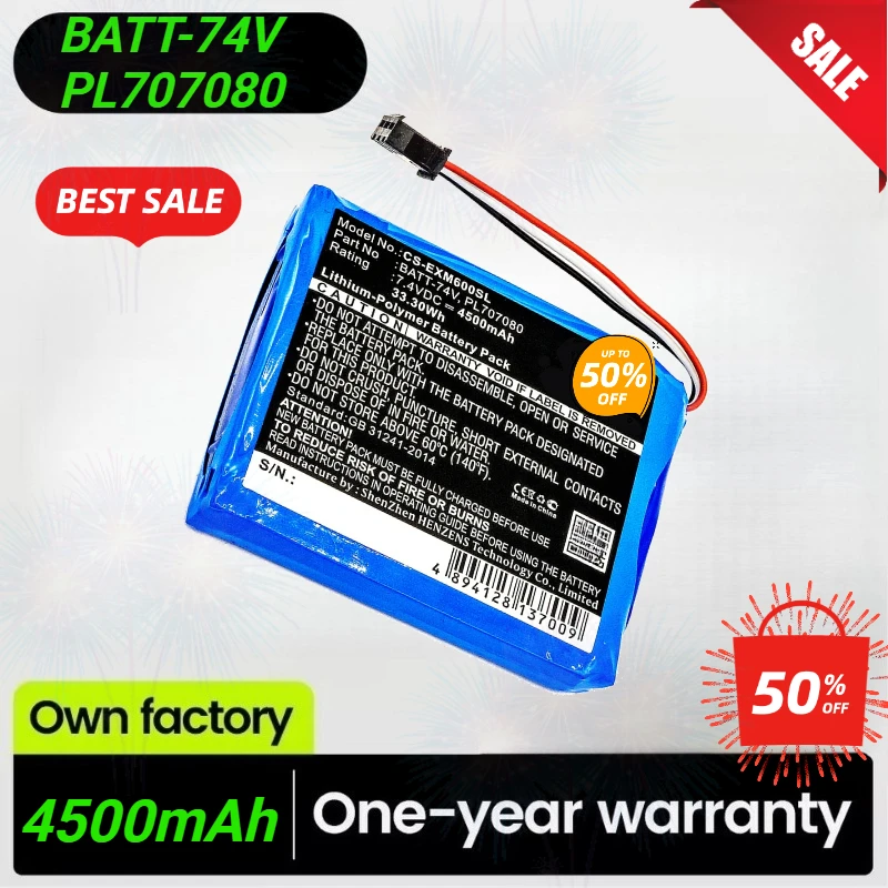 Storage Oscilloscopes Battery 4500mAh for Extech MS6000 Ms6060 Ms6200 Ms6100 MS6000 Oscilloscopes BATT-74V PL707080 for Shimpo