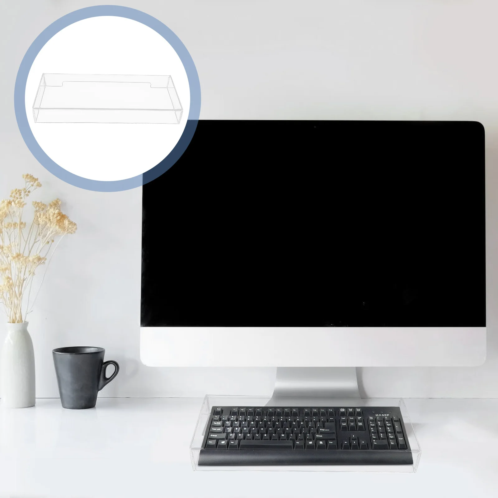 

Clear Acrylic Keyboard Cover Waterproof Dustproof Spill Resistant Computer Keyboards Protective Clean Removable