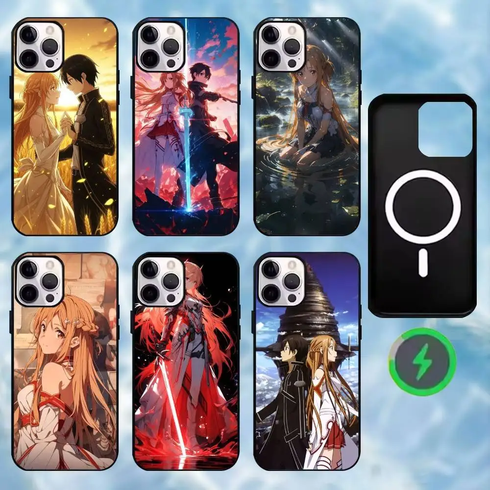 

Sword Art Online ANIME Phone Case For iPhone17,16,15,14,13,12,11 Plus,Pro Max Magnetic For Magsafe Wireless Charging