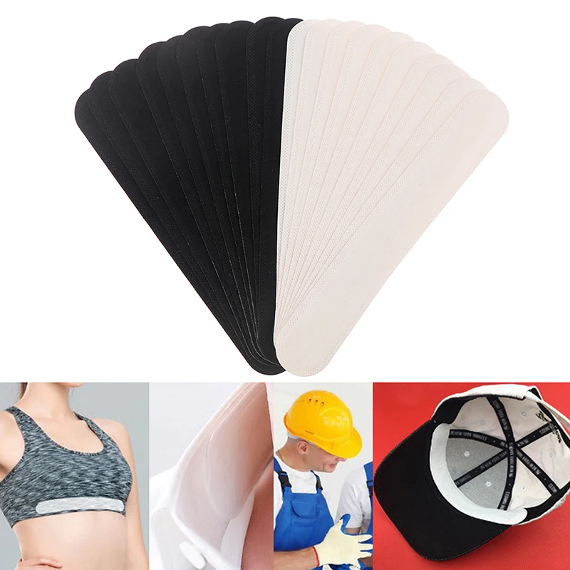 20pcs/bag Hat Sweat Guard Bands Liner Protector Cap Sizing Tape Size Reducer Caps Hats Saver for Summer White/Black