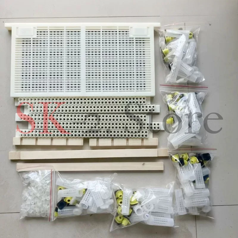 No-Moving Larvae Royal Jelly Frame, Italian Bee Queen Rearing Kit, Queen Excluder, Cell Bar Base, Pierced Royal Jelly Frame
