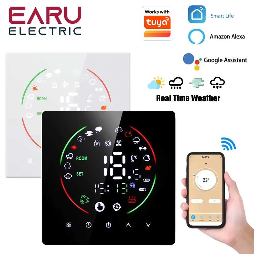 Tuya WiFi Smart Thermostat Electric Floor Heating TRV Water Gas Boiler Temperature Voice Remote Controller for Google Home Alexa