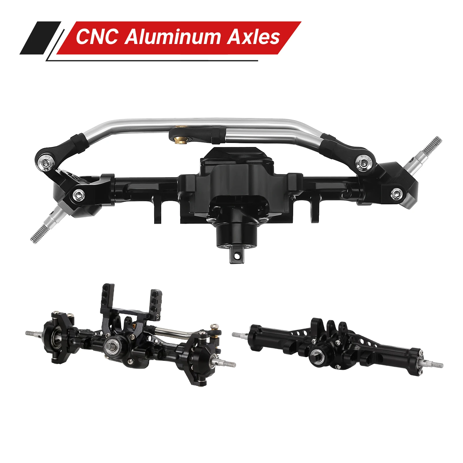 Aluminum Axles +4mm with Lay Down Servo Mount & Links for 1/18 RC Crawler TRX4M