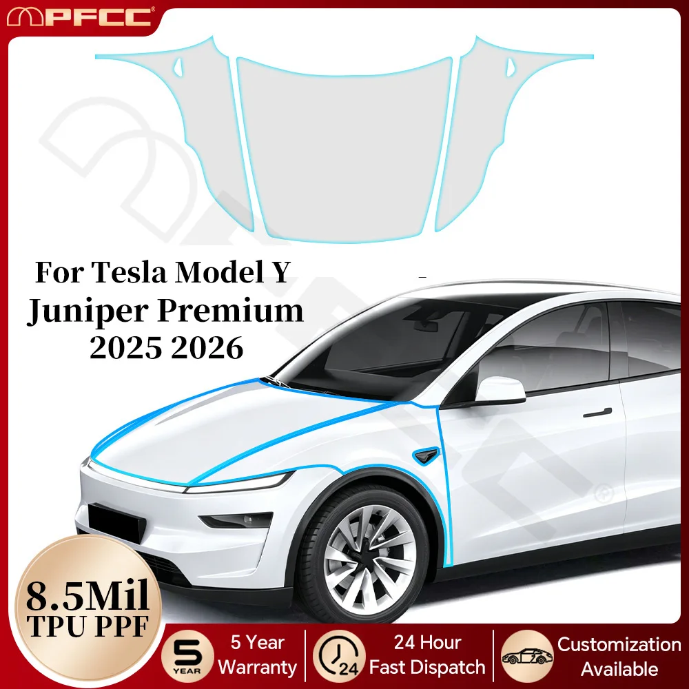 

For Tesla Model Y Juniper Premium 2025 2026 TPU Paint Protection Film Pre-cut PPF Car Body Clear Bra Anti-Scratch Resistant Kit