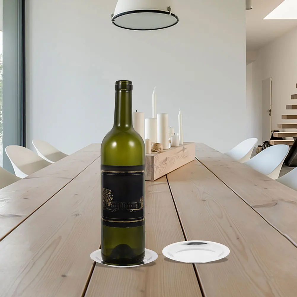 

3pcs Stainless Steel Coaster Pad Kitchen Wine Mat Heat-Resistant Non-Slip Coasters For Home Hotel Party Reusable