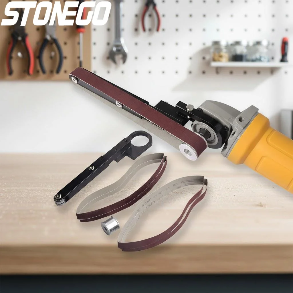 

Electric Belt Grinder Attachment for Angle Grinder Modified Sand Belt Machine Pipe Sander Tool Accessories