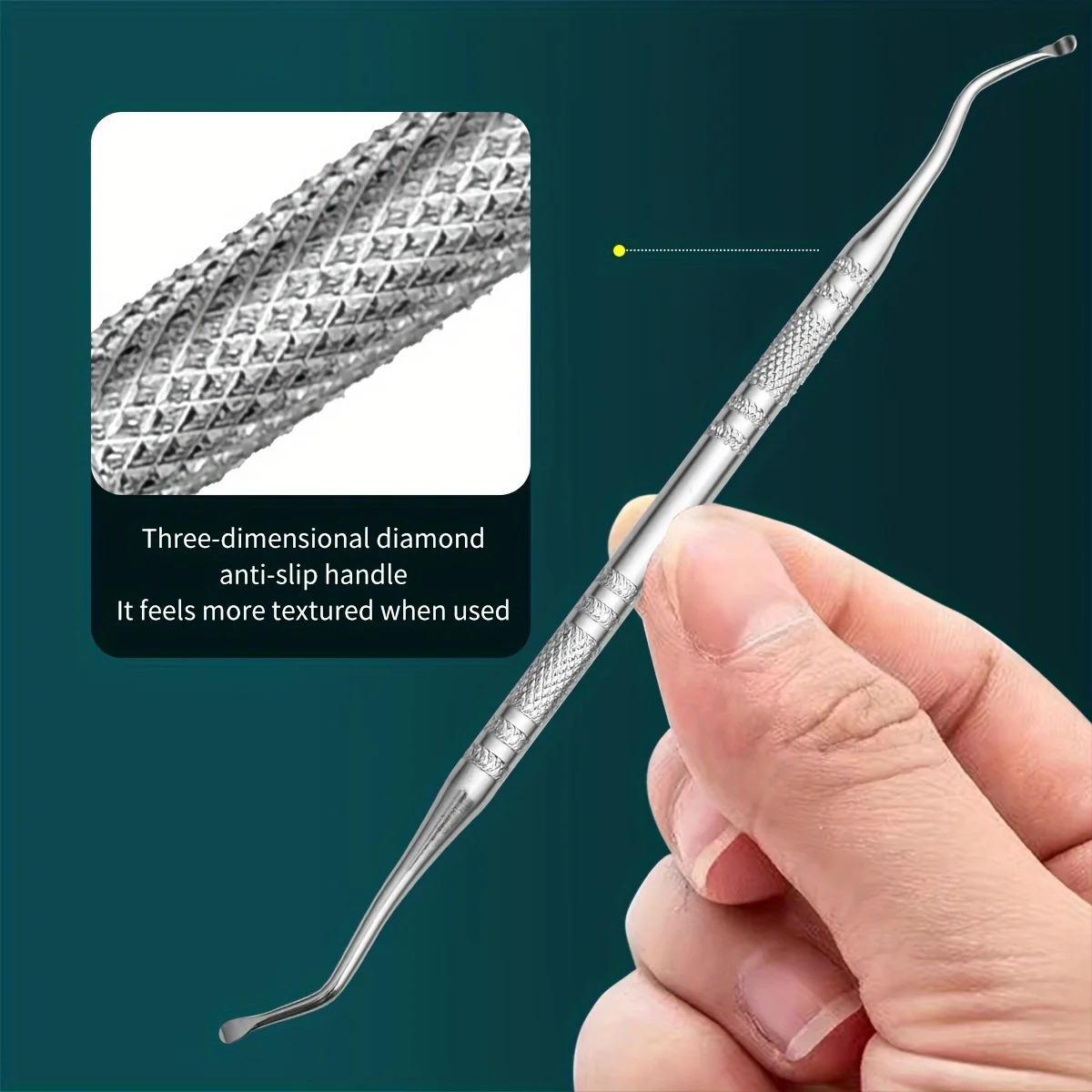 1 ud./2 uds./3 uds. Herramientas profesionales de pedicura: limpiador de ranuras para uñas, lima de uñas y levantador de uñas de los pies, diseño antideslizante para uñas seguras C