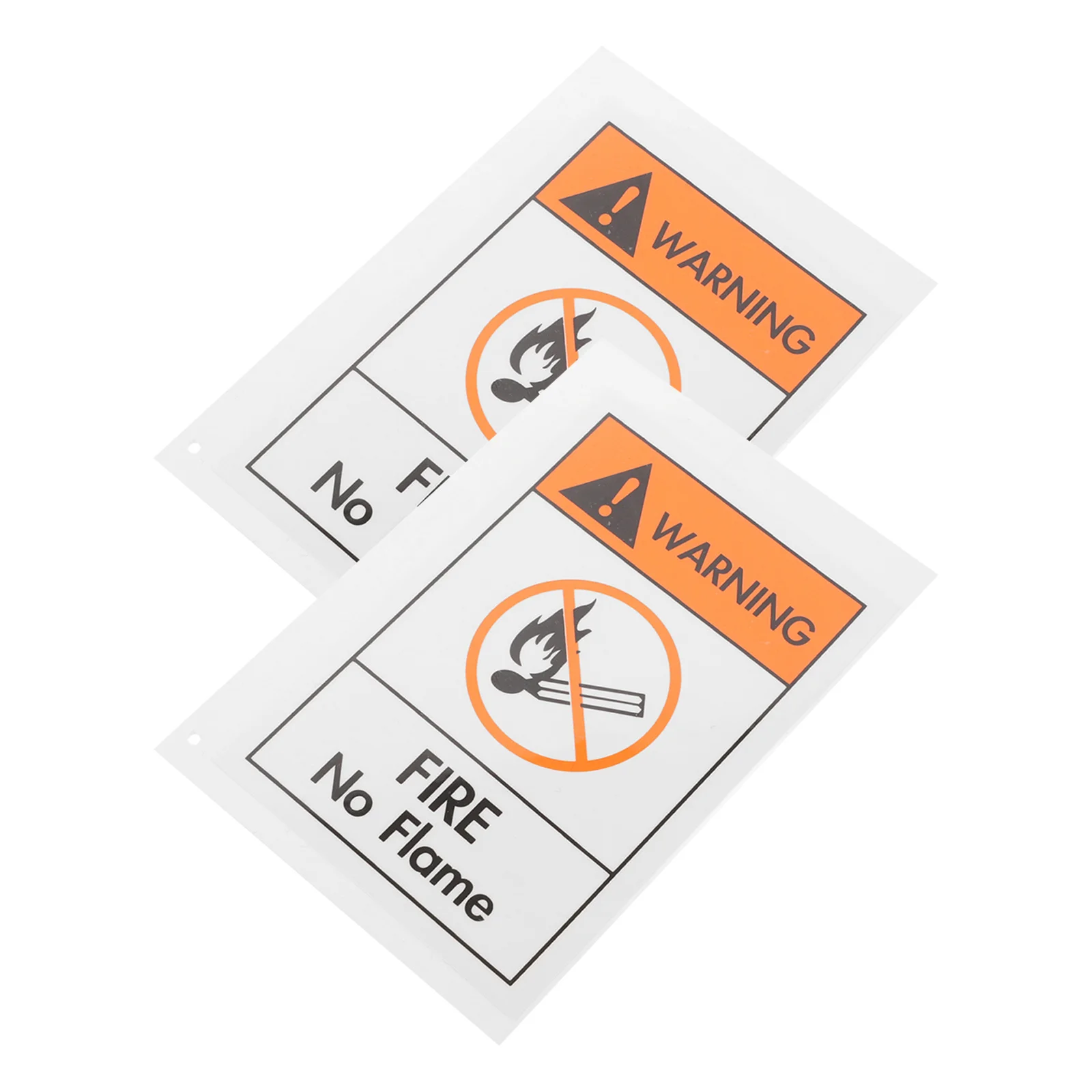 

2Pcs Warning Sign Peel Stick Safety No Open Flames Durable Pet Sticker Fire Prevention Adhesive Label Warning Stickers