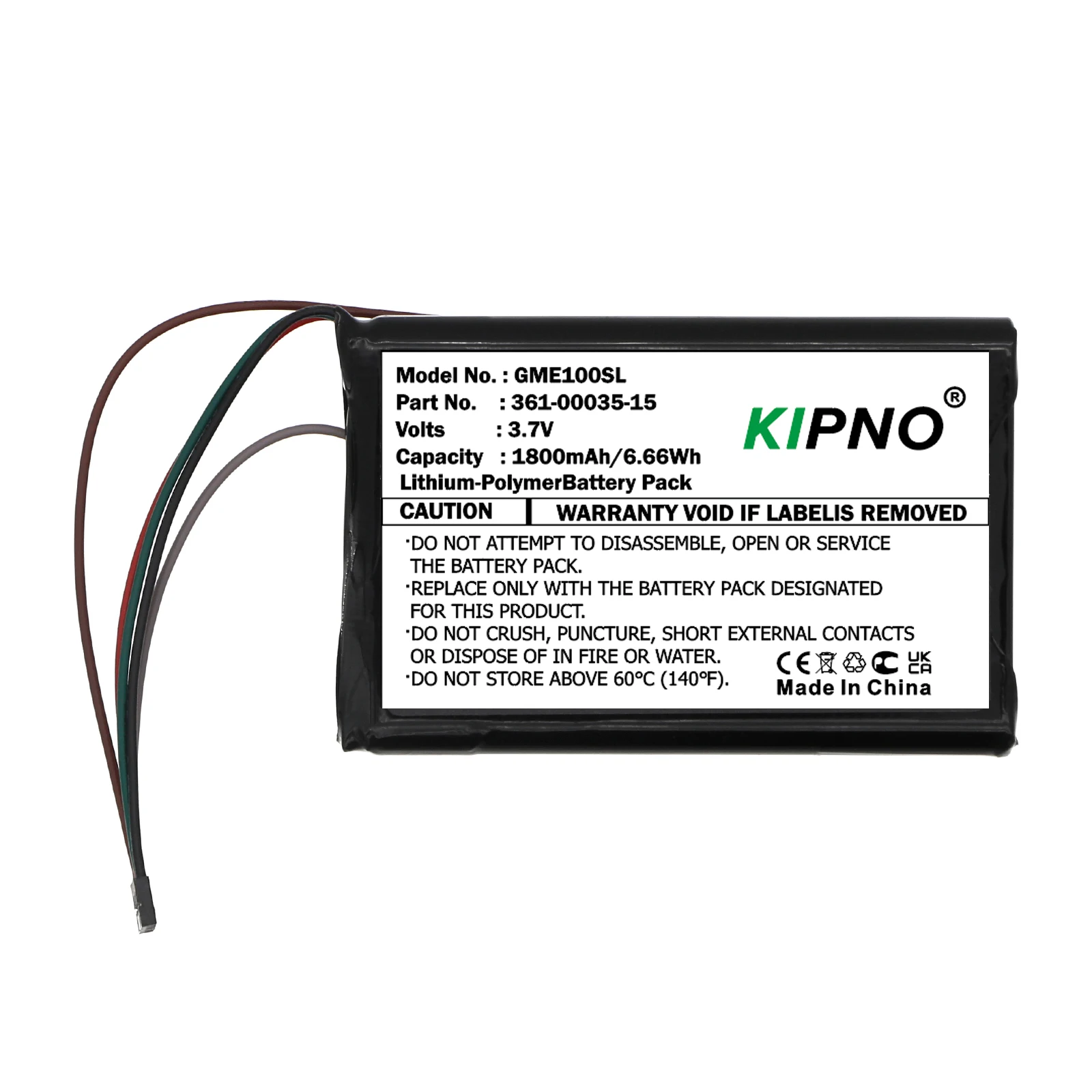 KIPNO GPS Navigator Battery 3.7V/1800mAh DI44EJ18B60HK,361-00035-15 for Garmin Edge1000  010-01161-00 Edge Explore 010-020229-00