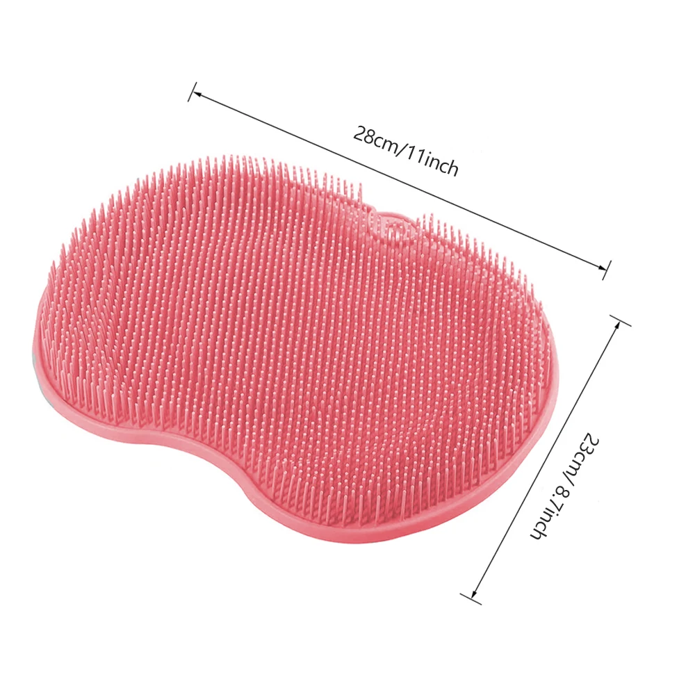 Depurador de espalda de pie de ducha con succión, almohadilla de masaje de baño de silicona, cojín de masaje de baño, tazas de cepillo, estera de