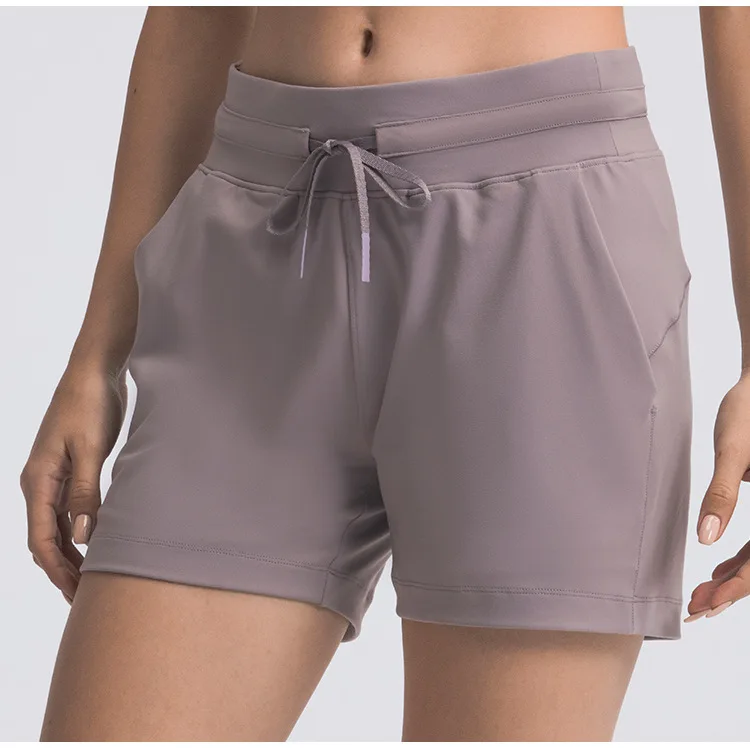 Moletom elástico com cordão para mulheres, Stretch Short para Lady, 4 Way