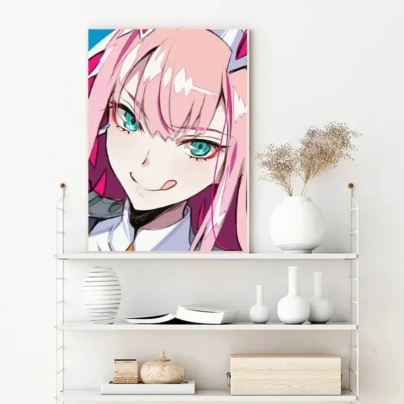 قماش اللوحة الساخن أنيمي حبيبي في فرانكس المشارك صفر اثنين 002 مانغا صور فنية للجدران طباعة لغرفة المعيشة ديكور المنزل #2