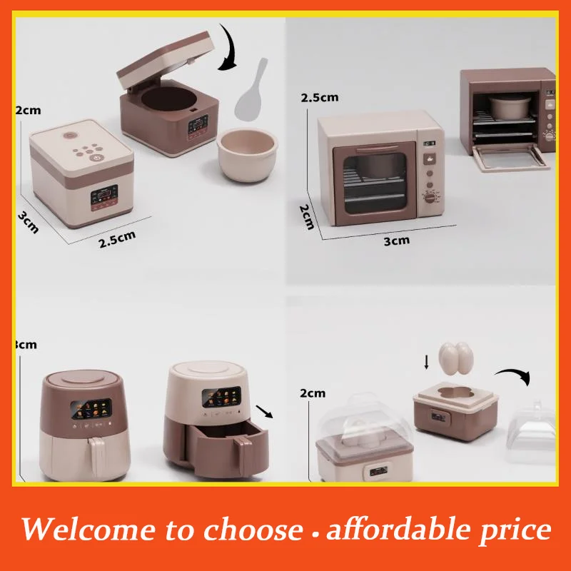 XM 1pc new Realistic Microwave Oven Rice Cooker Egg Boiler Play House Toy 1:12 Dollhouse Kitchen Home Appliances Furniture