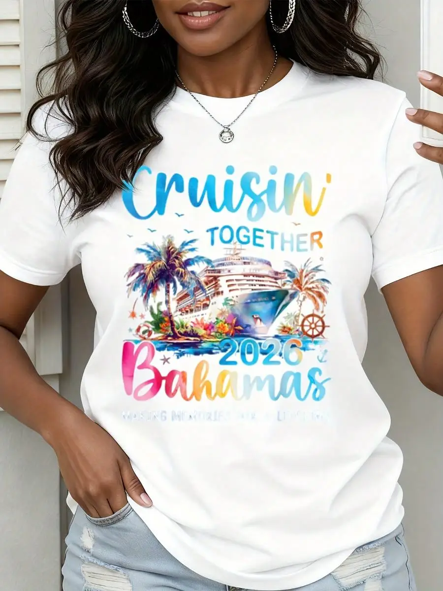

Cruisin Together 2026 Bahamas Cruise Shirt Making Memories For A Lifetime Tropical Vacation T-Shirt Summer Travel Gift For Couples And Friends