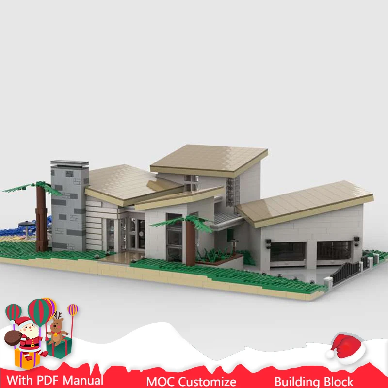 

Popular 3689 PCS Moc The Beach House Building Blocks Model Creative Assembly Brick Sets Birthday Christmas Gifts For Boys Girls