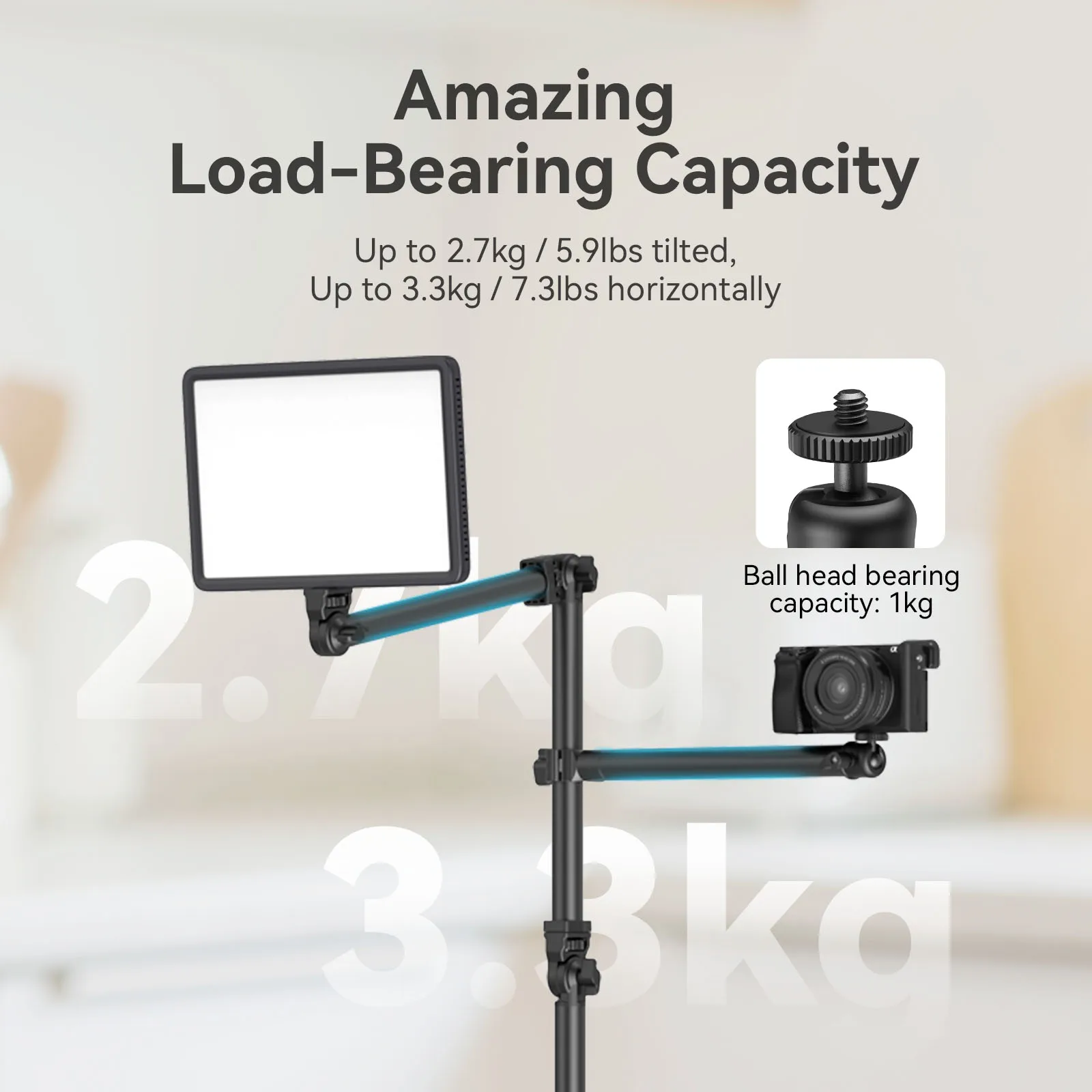 SmallRig Live Desktop Camera Bracket DT-50 with Flexible Arm w 360° Rotatable Ball Head C Clamp for Photography Live Stream 4456