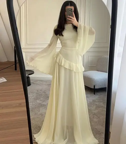 

Slimming Long-Sleeve round Neck Dress Pure Desire Autumn 2025 Fashion Trend Sexy Curvy Strap-Length Style Premium Quality