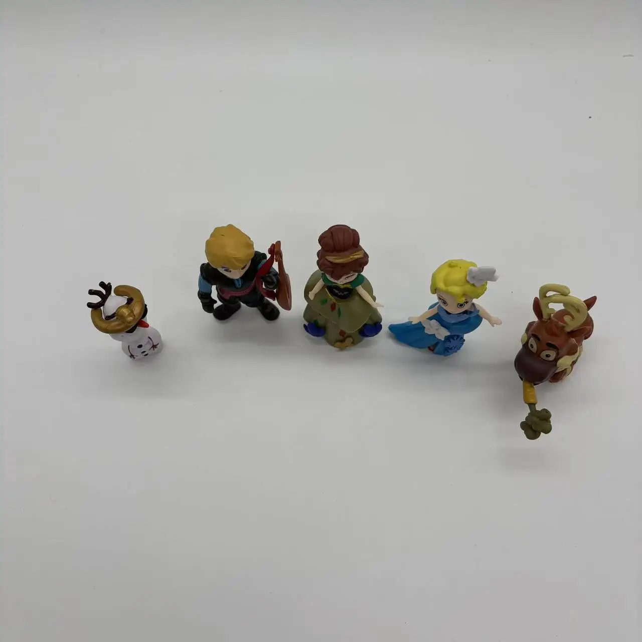 5pcs/set Frozen Cute Assembly Elsa Anna Olaf Sven Kristoff Action Figure Toys Cake Decoration