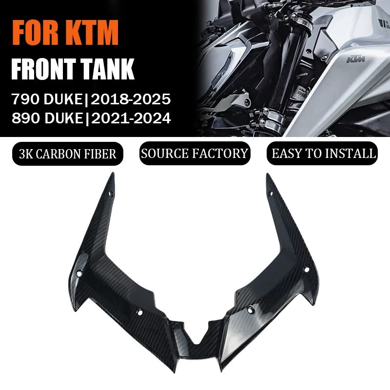 

For KTM DUKE 790 890 2018-2025 3K Pure Dry Carbon Fiber Fuel Tank Side Panel Front Side Fairing Kits Motorcycle Accessories