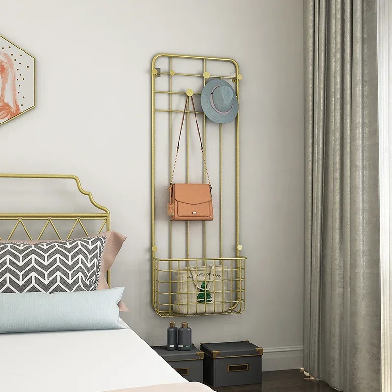 

No Drill Wall Mounted Coat Rack Compact Clothes Hooks Organizer With Shelves For Bedroom Entryway Space Saving Storage Furniture