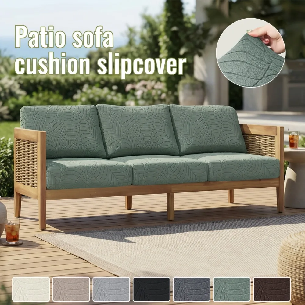 1/2/3/4Seat Waterproof Sofa Cushion Cover Jacquard Stretch Sofa Cover Cat‑Scratch Scratch Sofa Slipcover for Outdoor Home Decor