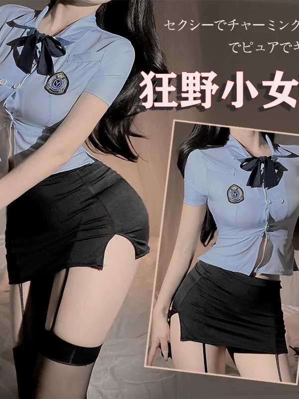 Girl 2024 New Sexy Underwear Uniform Temptation Pajamas Hot Sweet Fashion Women Skirts Set 2024 New Women Sweet K2H4