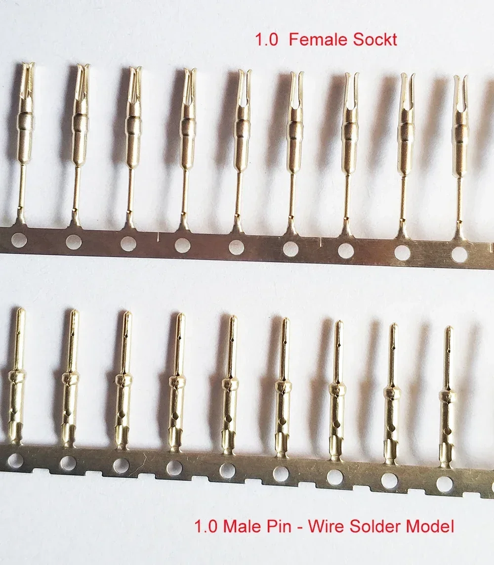 1.0mm Female Socket for DB Terminal Connector Gold plated Male/Female Pin for Nixie Clock Tubes IN12 IN18 QS27-1 SZ4-1 YS27-3