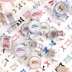 Sweet Loop Series Tape Creative Korean Lace Bow DIY Material Sticker Washi Tape Set  Stationery  Scrapbooking Supplies