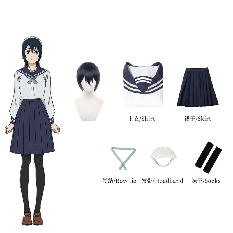 2025 ใหม่อามาไน ริโกะ จูจุสึไคเซ็นคอสเพลย์อะนิเมะ JK ชุดนักเรียนวิกผมชุดฮาโลวีนผู้หญิง ☆ ☆ ☆ เอเอ