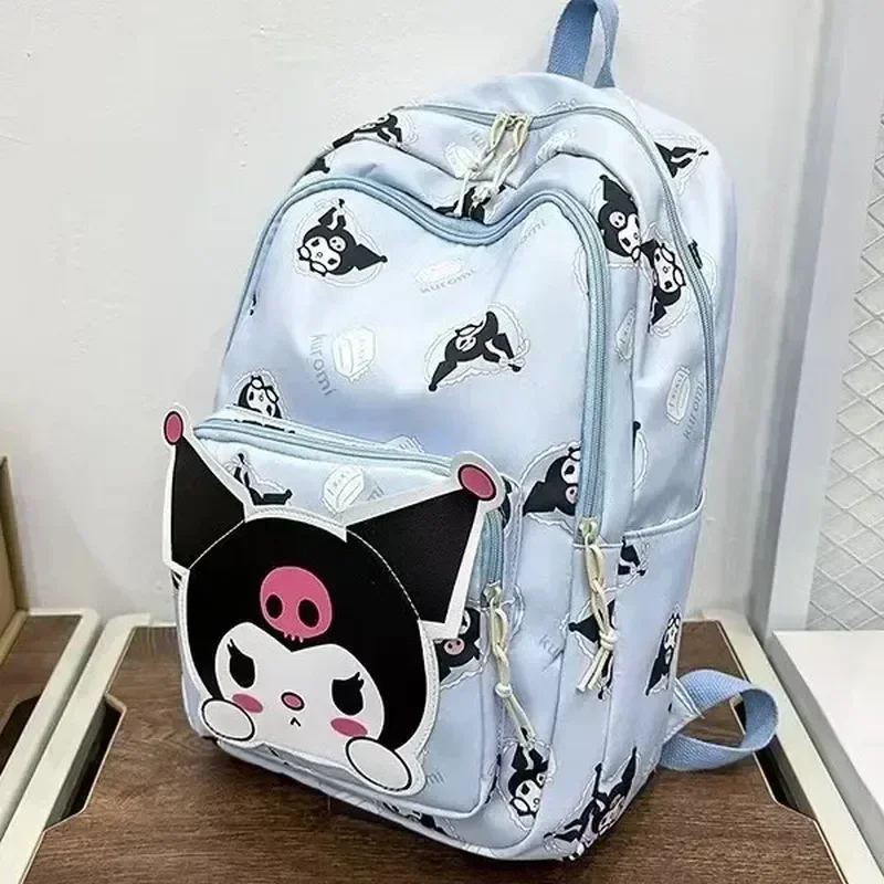 Sanrio Kuromi Backpack Large Capacity Fashion Printed Casual Shoulder Bag Fresh And Sweet Cute Student Lightweight Schoolbag